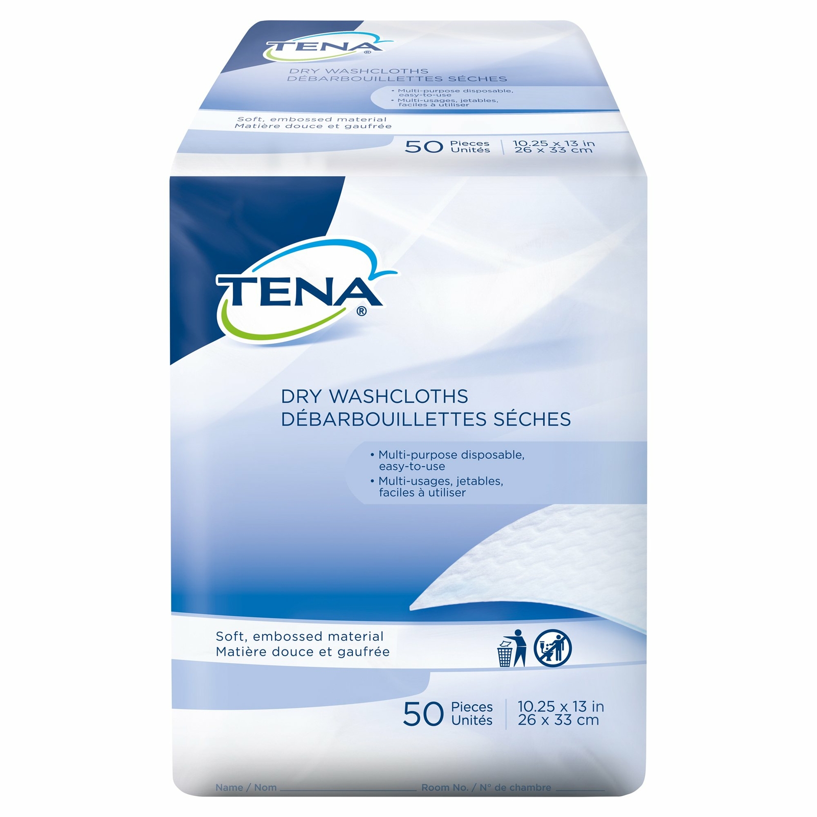 TENA Adult Wipe or Washcloth 10-1/4 X 13 Inch