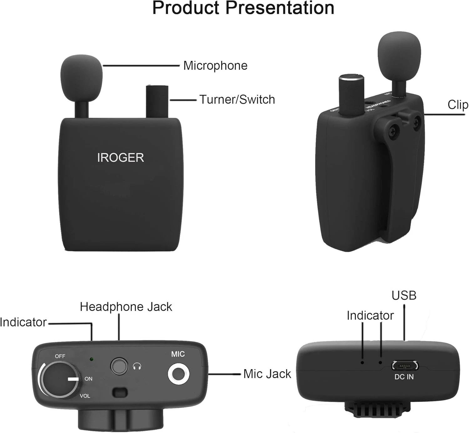 Rechargeable PSAP Personal Sound Amplifier Directional Microphone Device