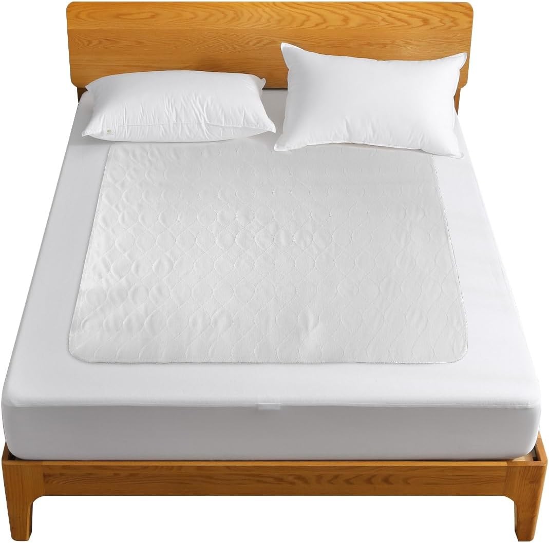 Extra Large Washable Bed Pads 44″x52″ 4 Layers Fits Full to King Beds