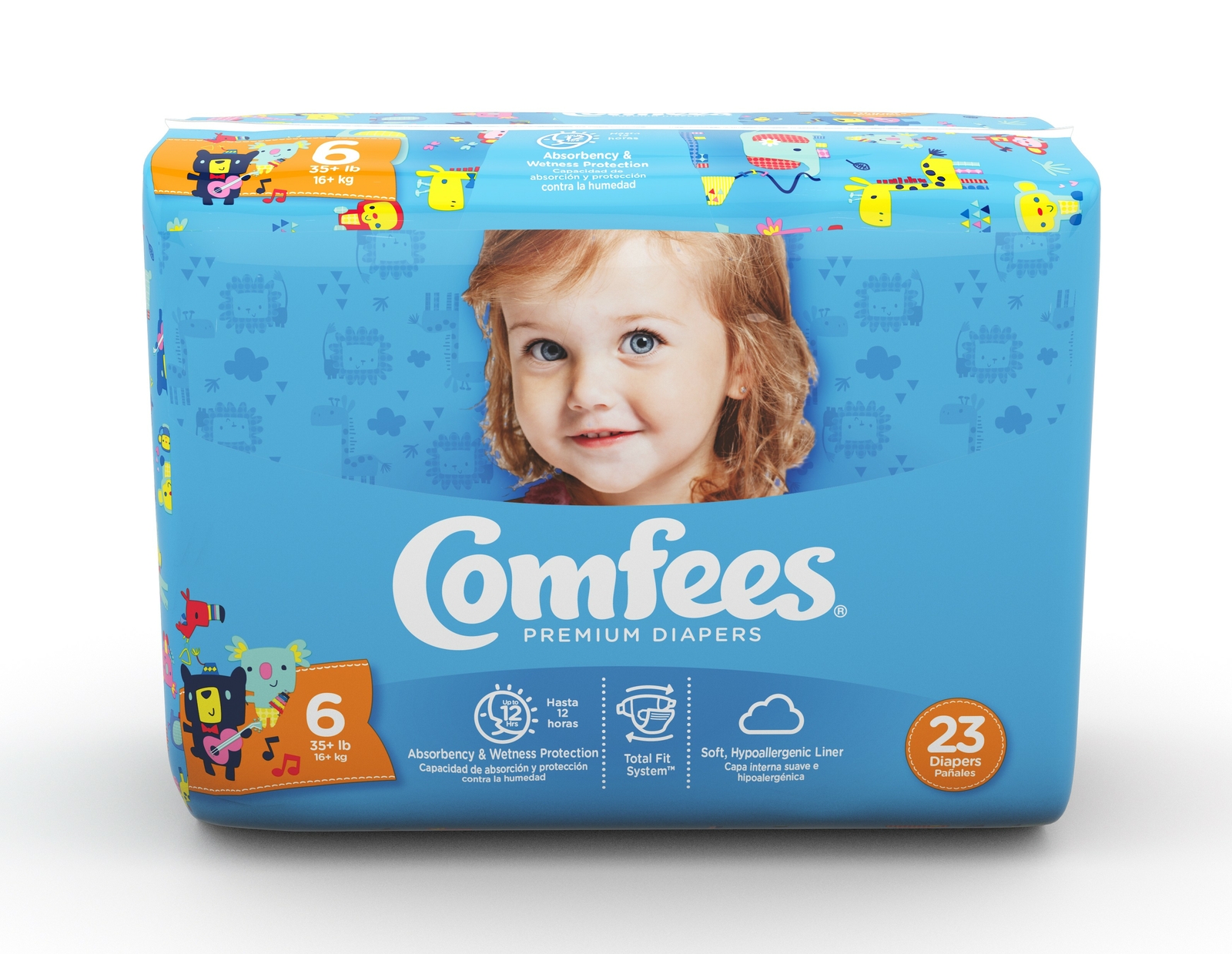 Baby Diaper Comfees Tab Closure Size 6 Disposable Case of 92 BRAND