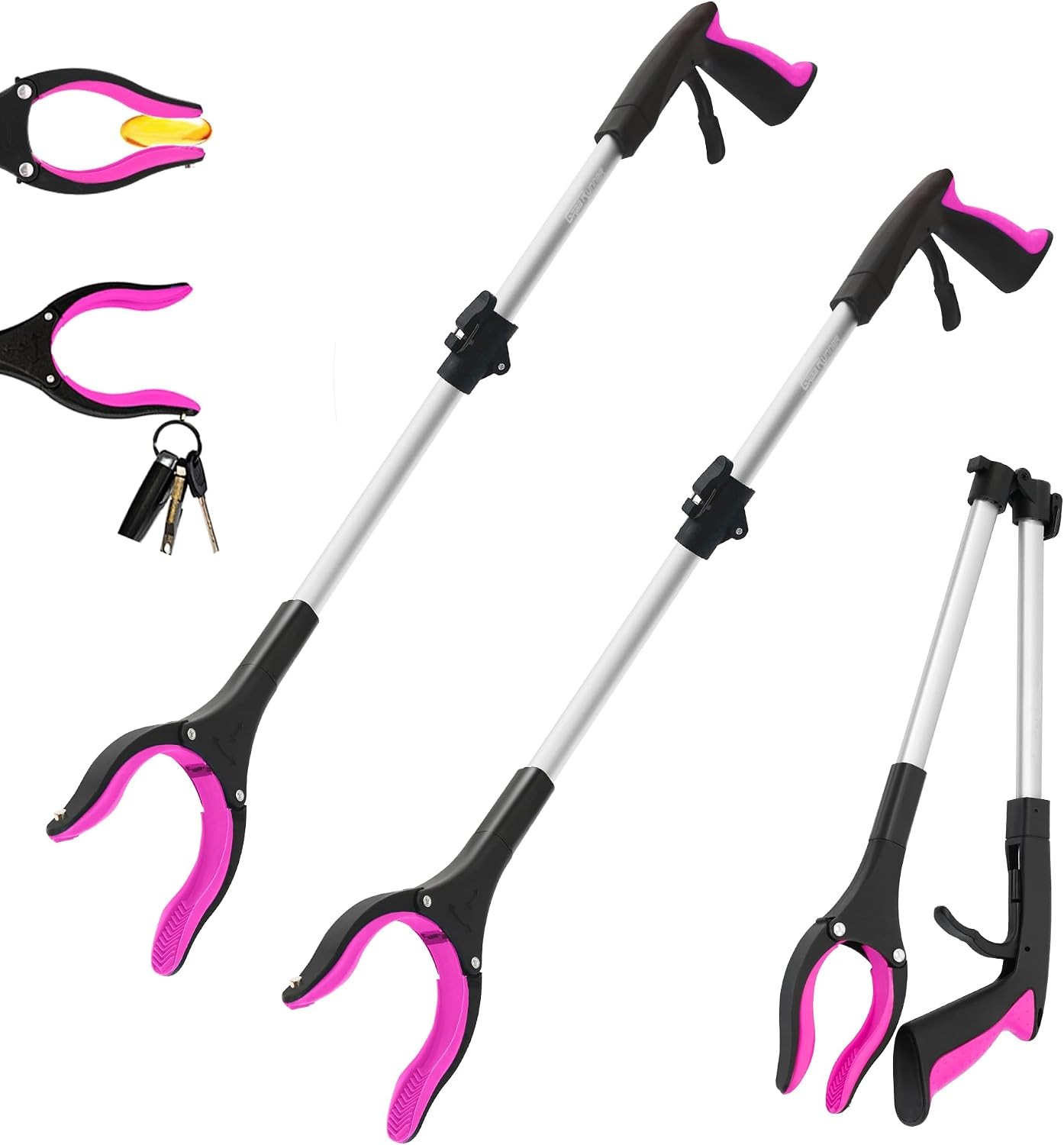 32 inch GrabRunner Heavy Duty(up to 10 lbs) Reacher Grabber Tool with Strong Mag