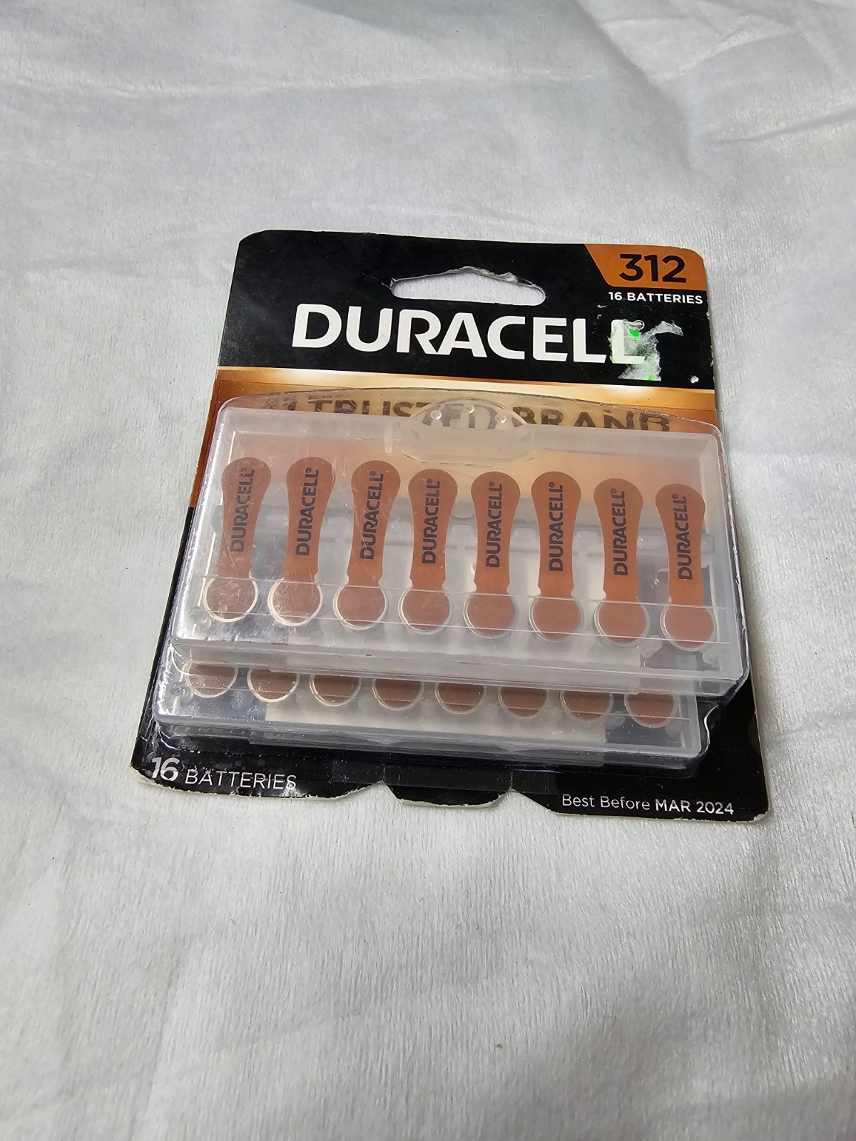 NEW!! Duracell 312 Hearing Aid Batteries (8 Pack) DA312B8