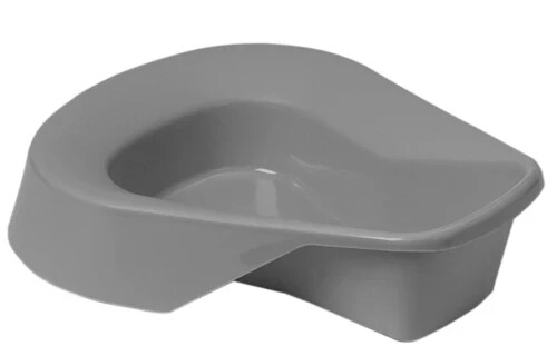 Medline Graphite Plastic Bed Pan w/o Cover Disposable Hygienic For Patient Care