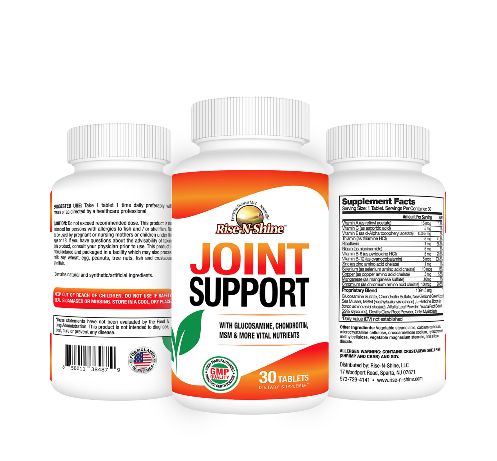 Joint Support by Rise-N-Shine Buy 2 Get 1 FREE 3 Pack