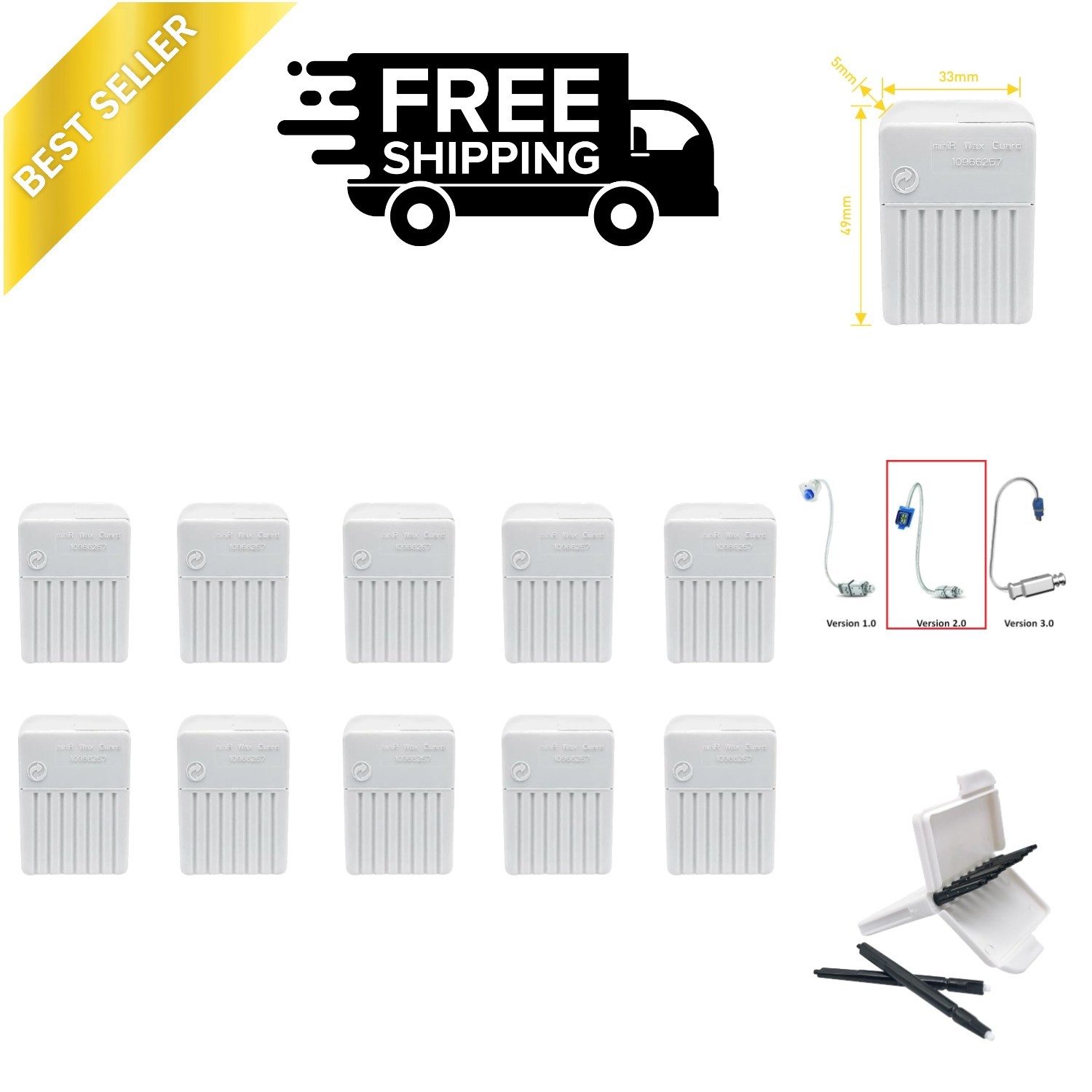 Enhance Hearing Aid Longevity with 80 Mini Receiver Wax Guards for Signia & Sony