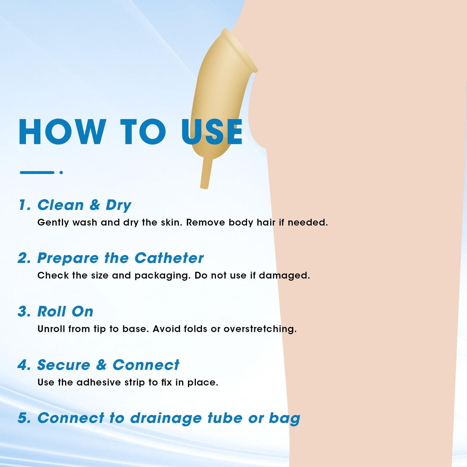 External Condom Catheters for Elderly Men Age 80, 20 Soft Latex, 5 Catheter S…