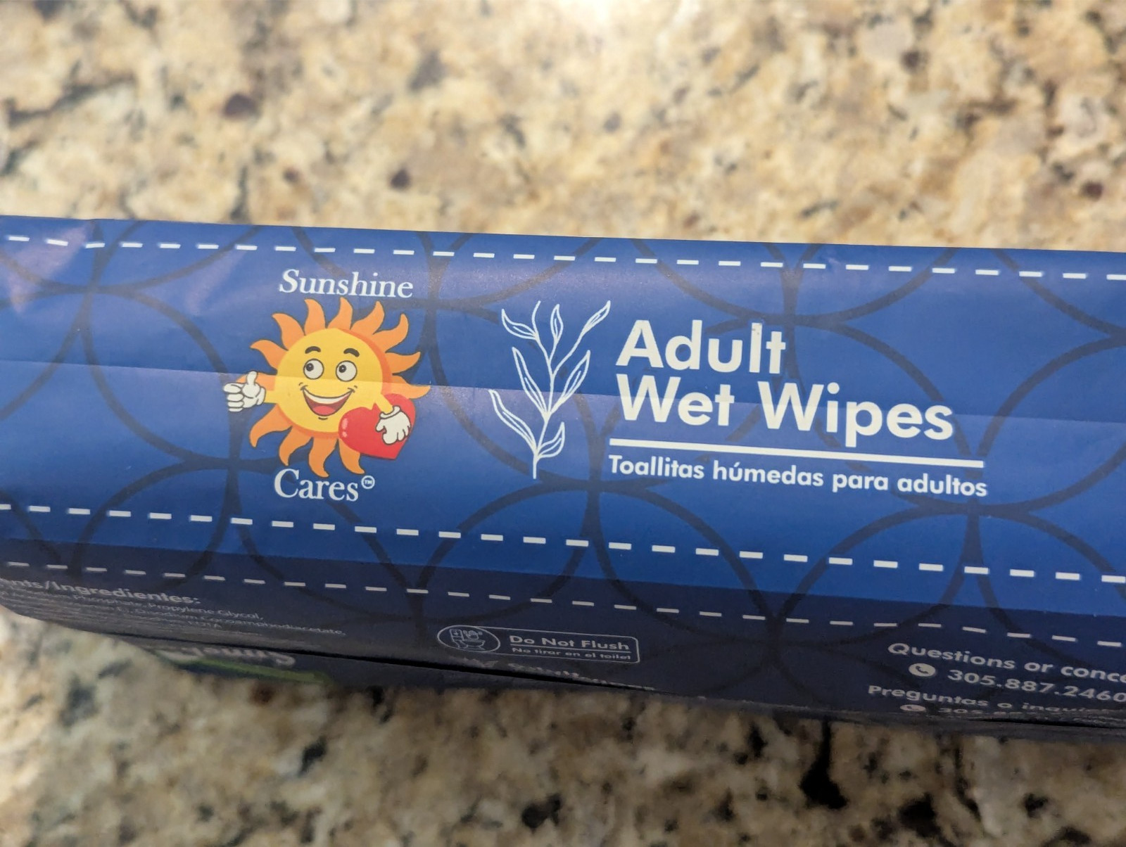 Sunshine Cares Adult Wet Wipes 12.5 x 7.5″ 50 count