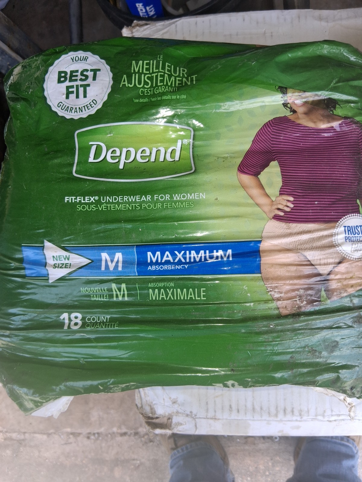LOT OF TWO (2) Packs Of Depends for women medium