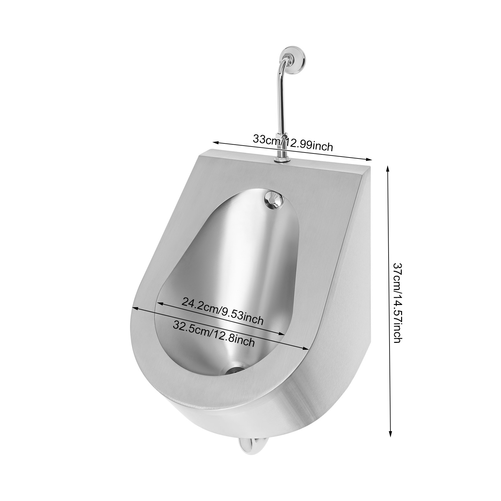 Urinal Intelligent Auto Sensor Flush Public Toilet Male Urinal Stainless Steel