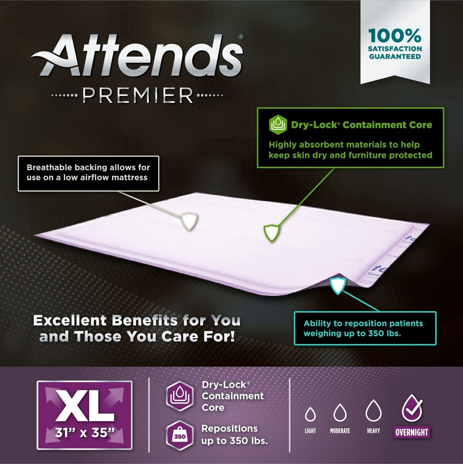 Attends (ALI-UP3036) Premier Underpad Heavy Absorbenc, 30 X 36 Inch, 10 Ct
