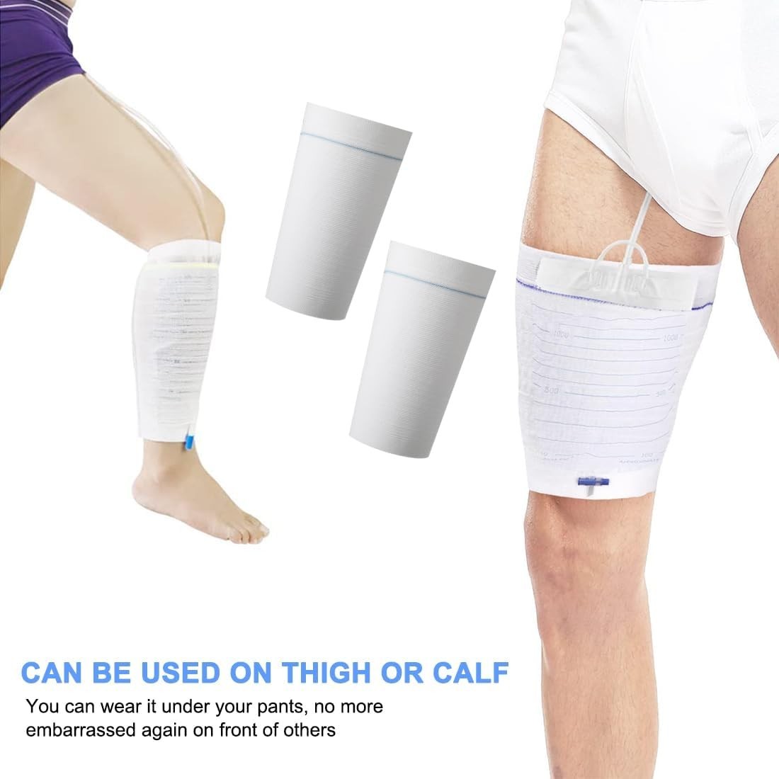 4 Pcs Catheter Leg Bag Holder Urine Bag Holders Stay in Place Carer Leg Bag Slee