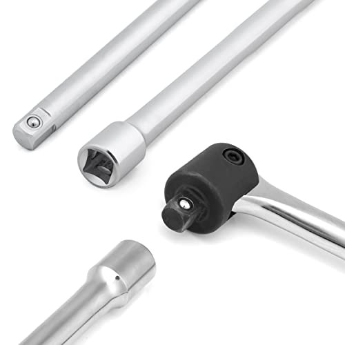 TOOLUXE 00216L 1/2″ Drive Long Reach Extension Bar Set | 3 Piece | 18″, 24″,