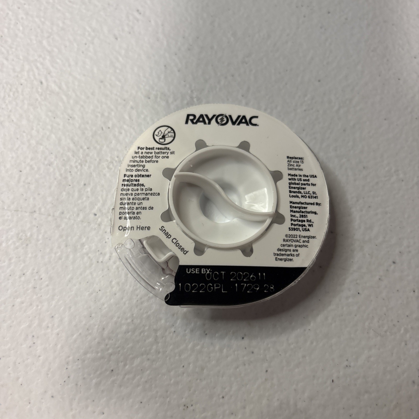Rayovac, Energizer Size 13, Hearing Aid Batteries Lot of 24 Count EXP 10/26