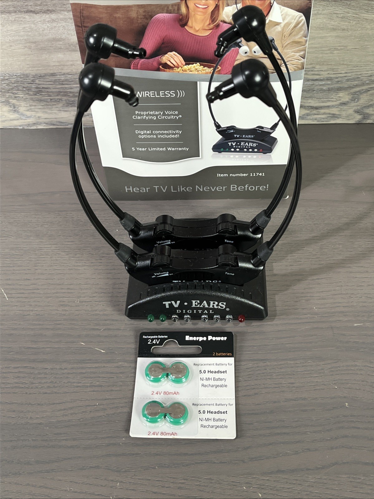 TV Ears 5.0 Digital Wireless Headset System w 2 Headsets 11741
