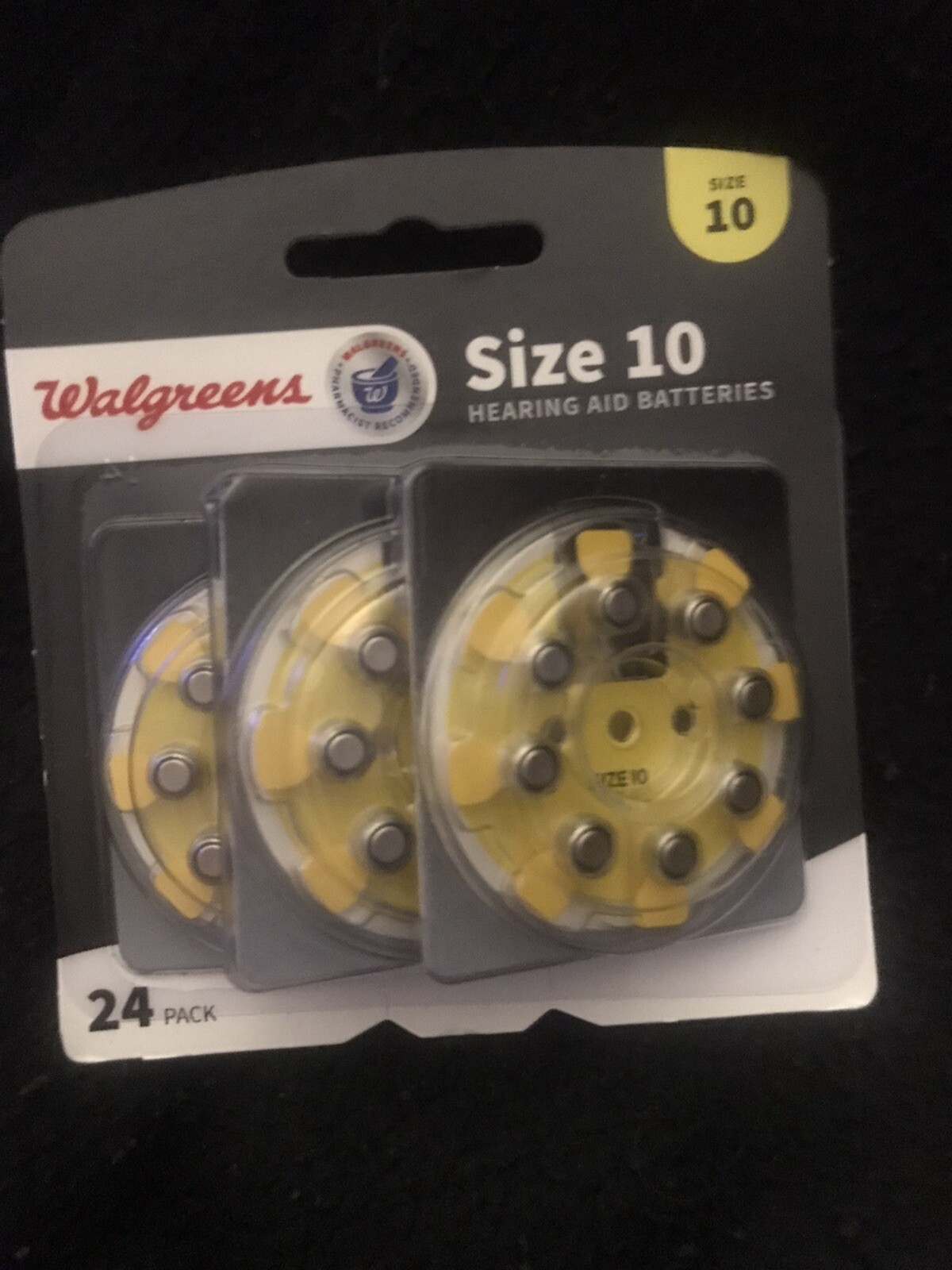 Hearing Aid Batteries Size 10 24-Pack Walgreens 1.45 Volt Best By 08/2026