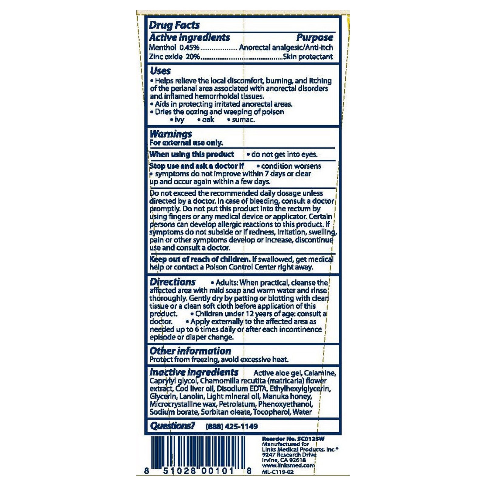 Chamosyn Skin Protectant 4 oz. Tube Scented SC0125W 1Ct