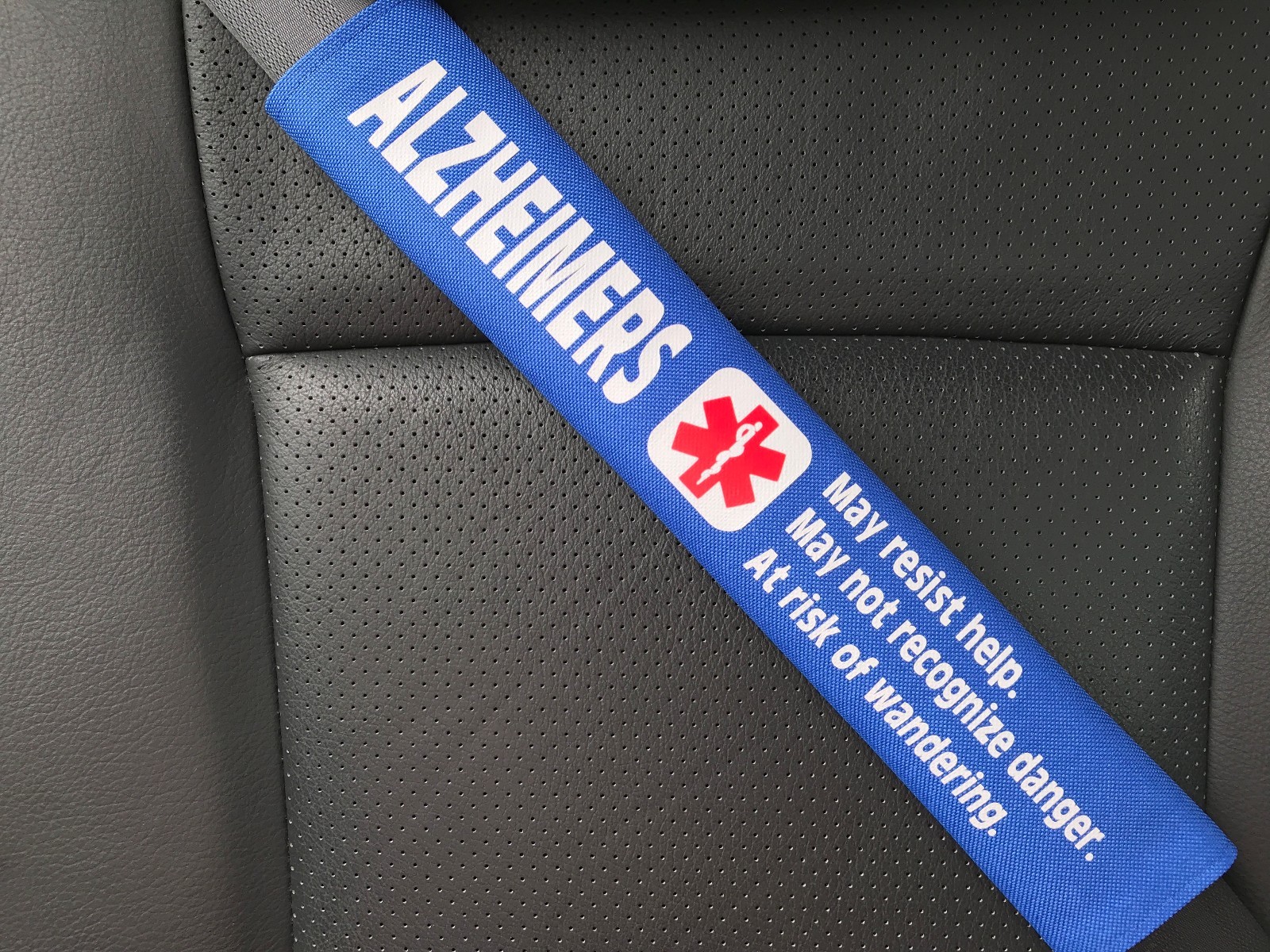 Alzheimers Medical Alert Seat Belt Safety Cover