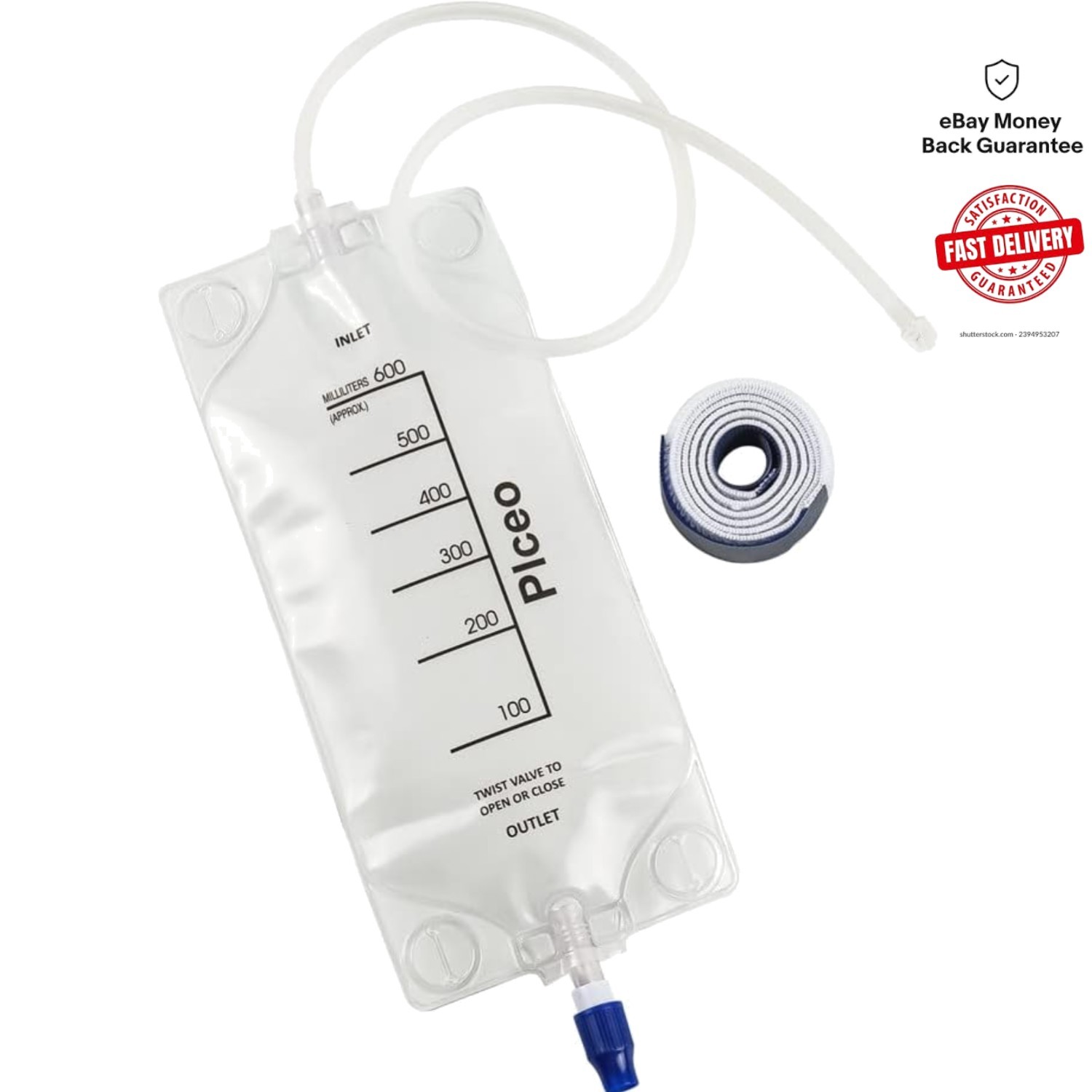 Single-Use 600ml Nephrostomy Bag with Twist Drain Valve – Safe and Effective