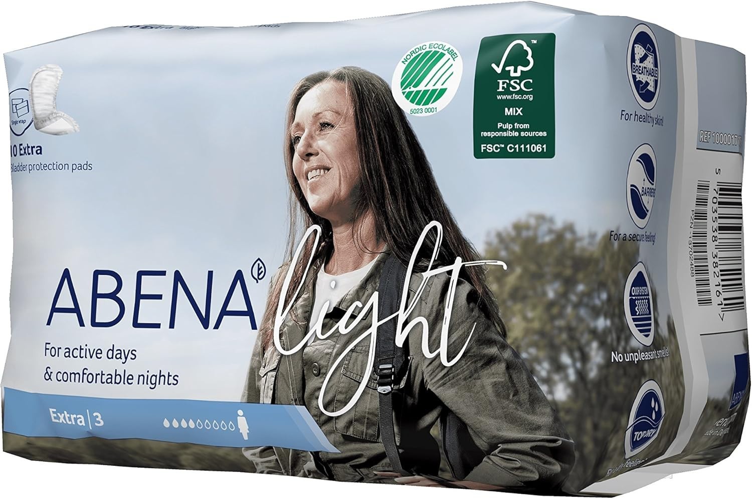 Light Incontinence Pads, Sizes 0 To 4A Size 3, 10 Count