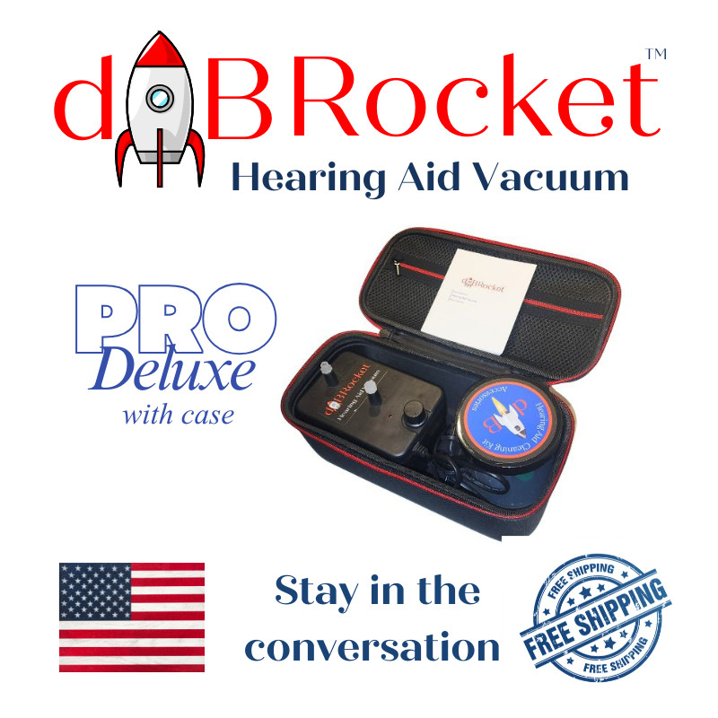 Pro Deluxe Hearing Aid Cleaning Vacuum | Stay in the Conversation | dB Rocket