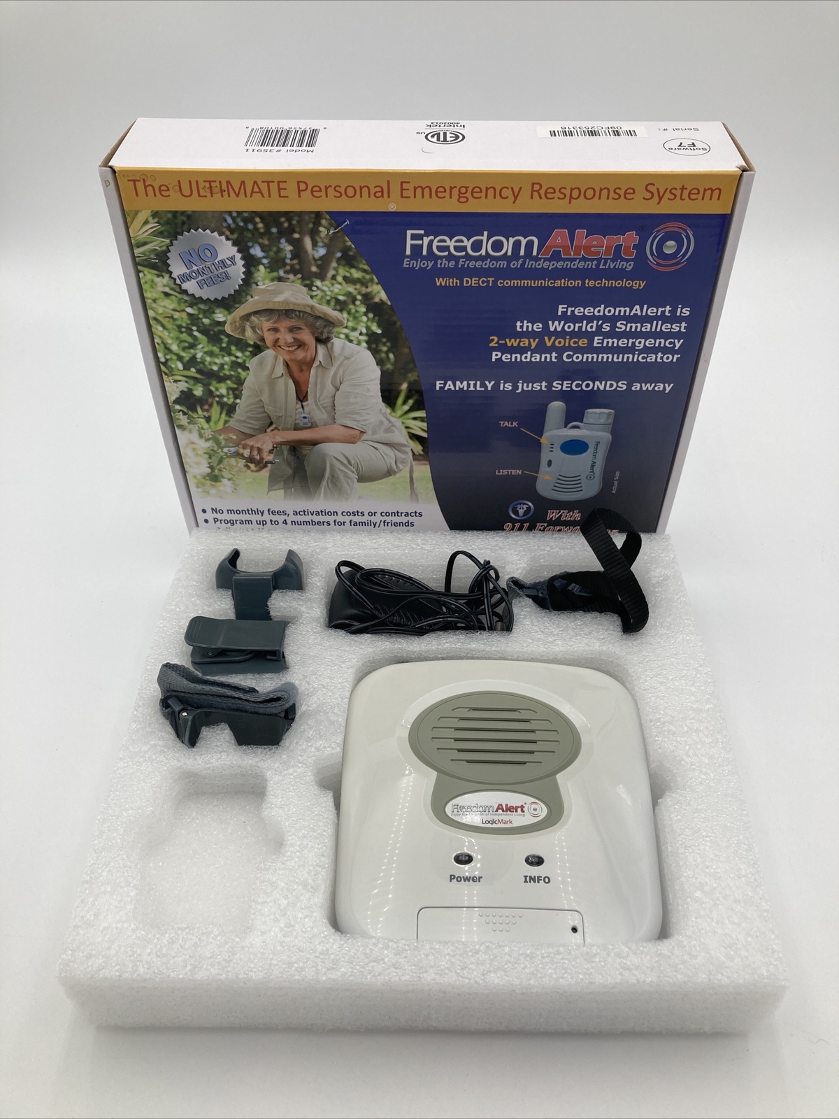 LogicMark Freedom Alert Personal Emergency Response System 35911 Read Desc