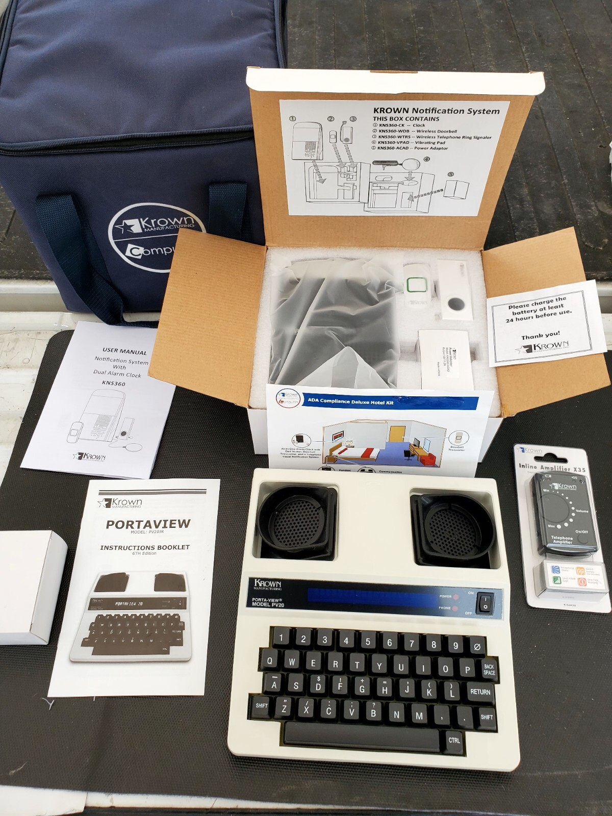 Krown Manufacturing compuTTY KNS360 Combo Deluxe Hotel Kit All-in-one PV20 JR