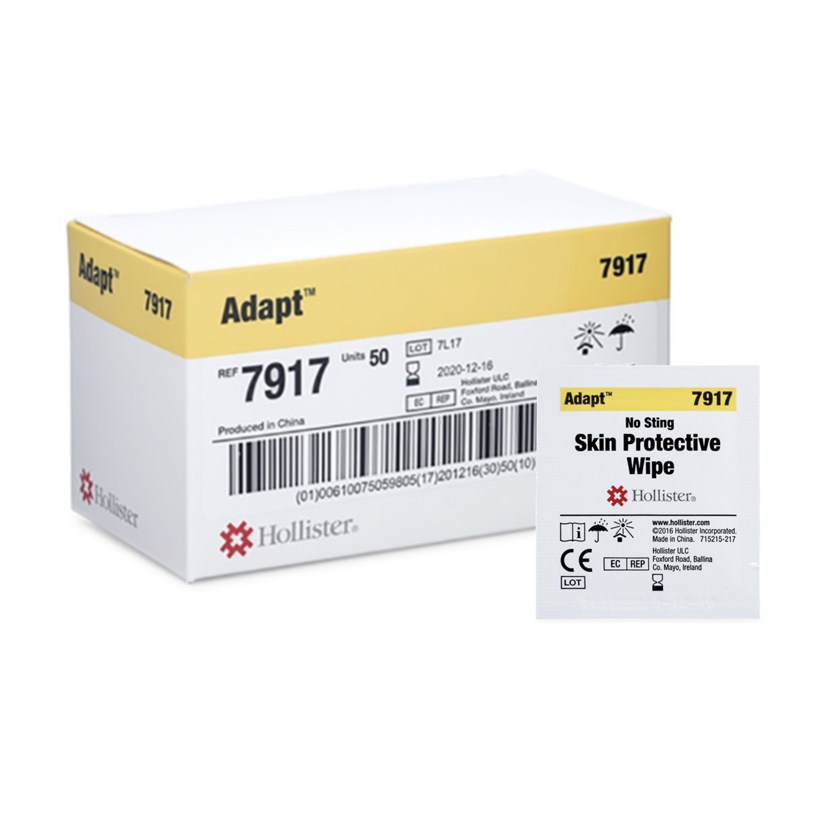 Adapt No Sting Skin Barrier Wipe NonSterile 50 per Box 7917