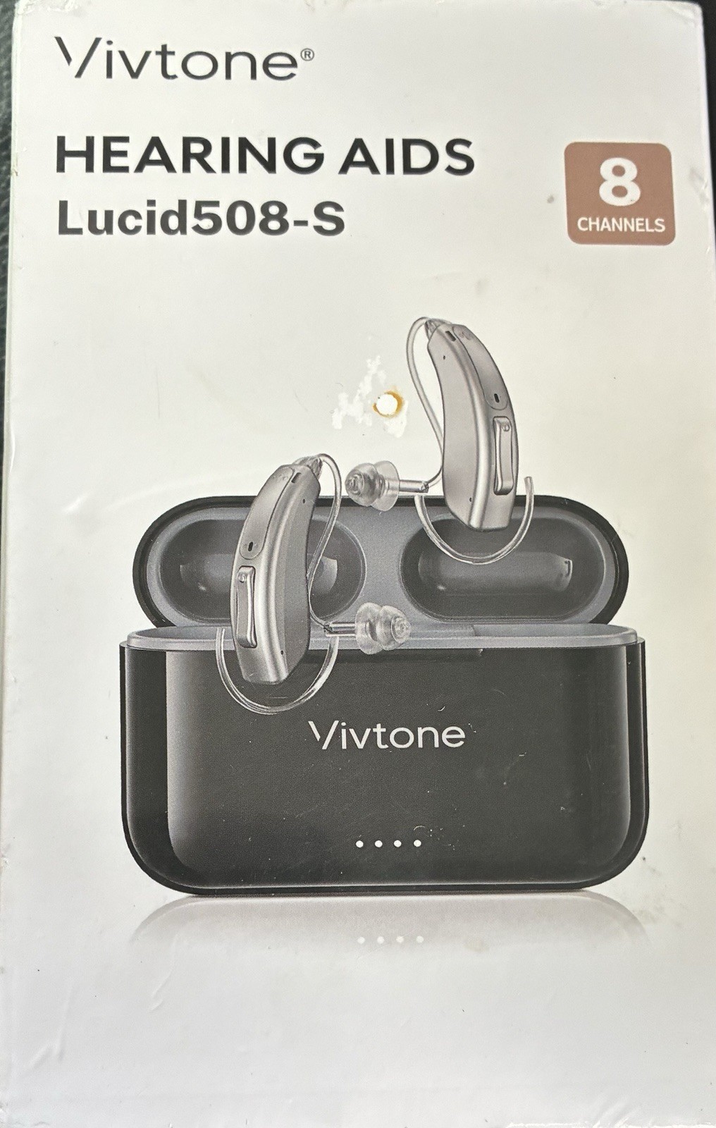 Vivtone Lucid508-S OTC Rechargeable Hearing Aids 8 Channels Silver New Sealed