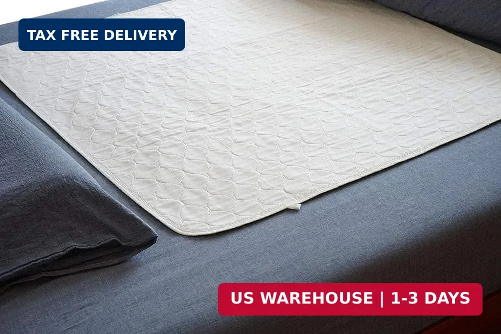 2 Pack Cotton Top Quilted Underpad, Waterproof Extra Absorbent Use for