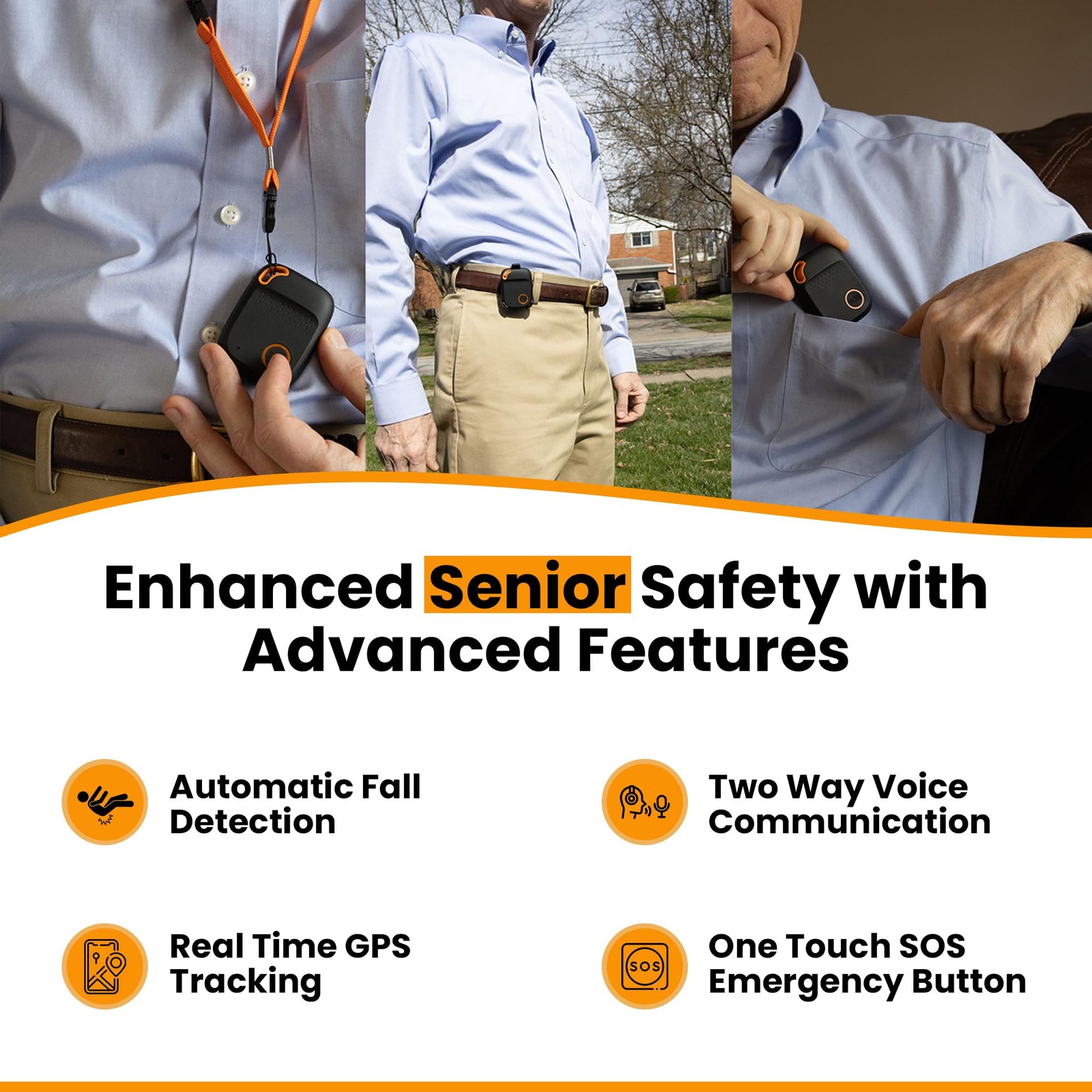 SecuLife GPS Tracker for Elderly with Fall Detection – Medical Alert System for