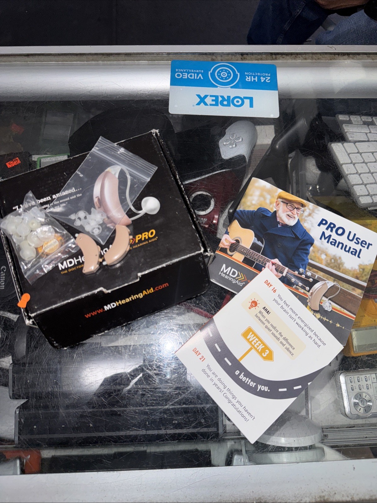 MD Hearing Aid Pro w/ Accessories & Docs – Left and Right Side – In Original Box