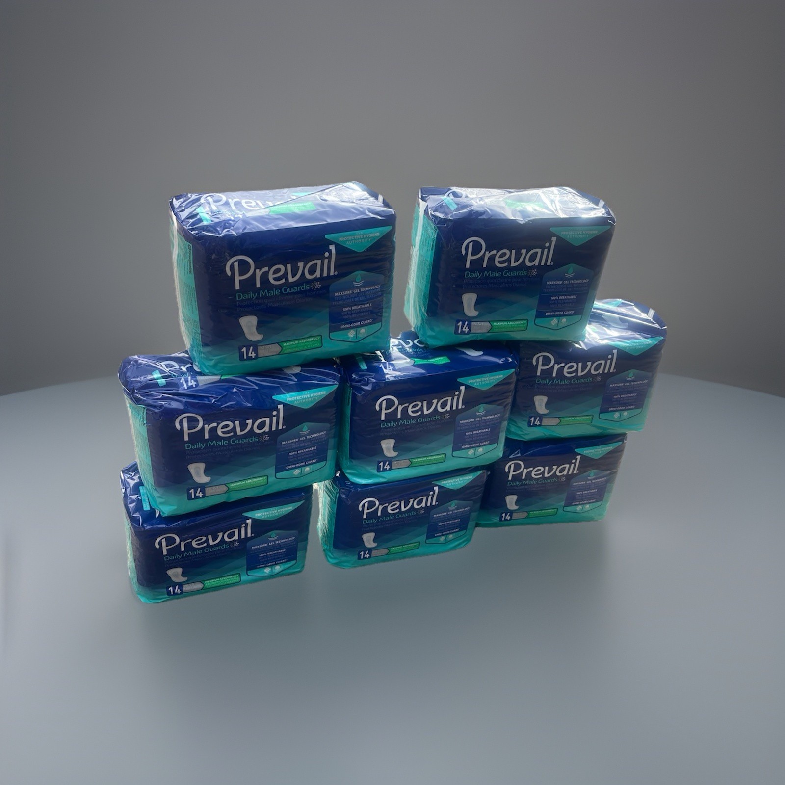 Lot 8 Packs Prevail Daily Male Guards Pads 14 Count Each 112 Total