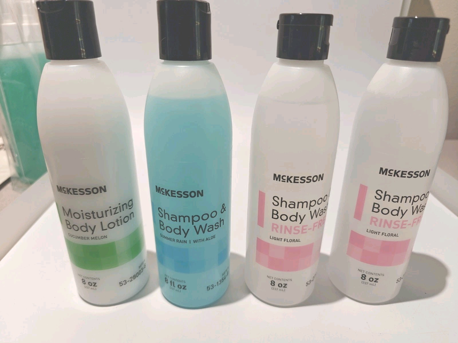 McKesson Shampoo & Body Wash, Rinse-Free Light Floral, Summer Rain Cucumber 8 oz