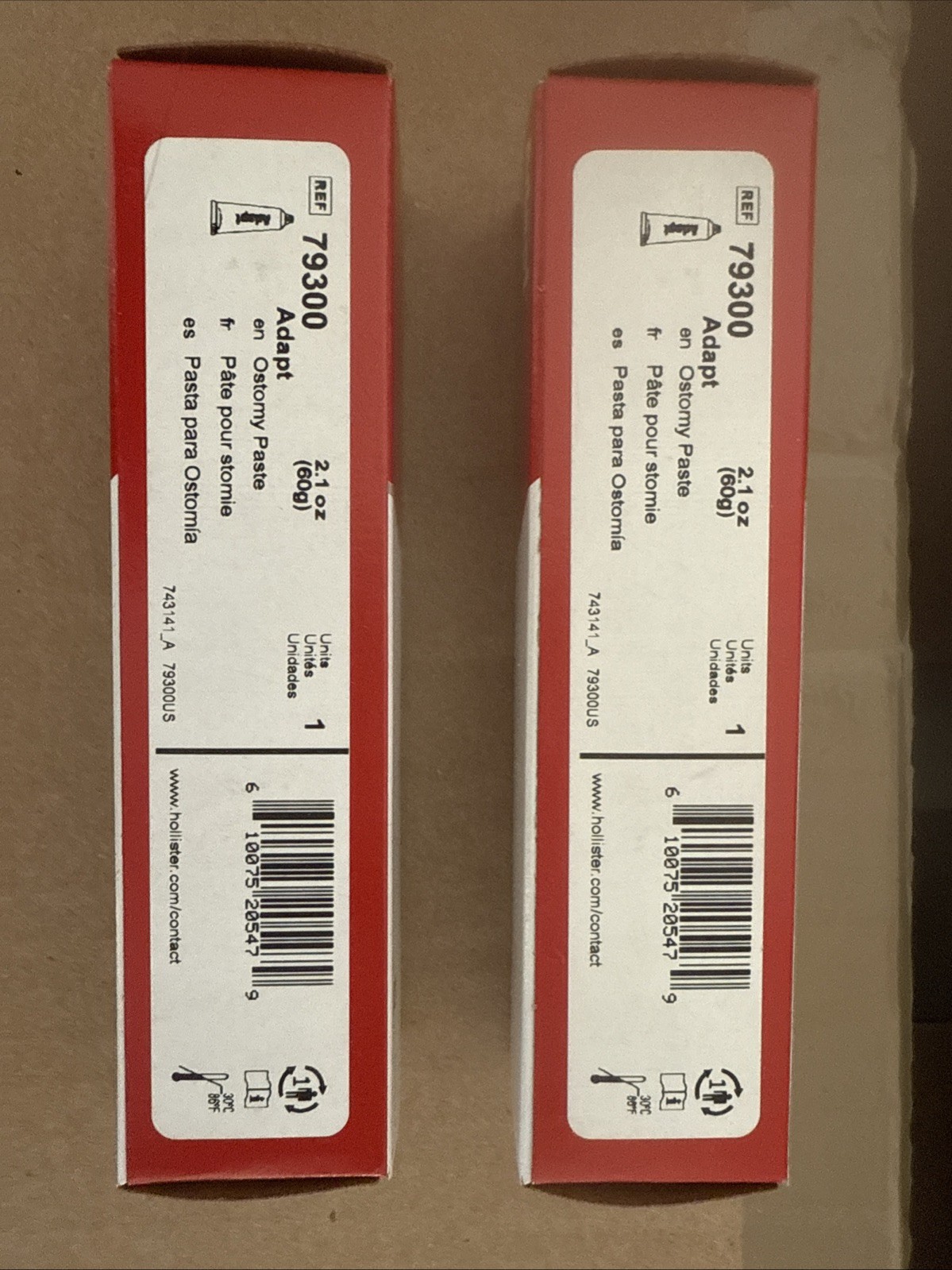 2 Hollister 79300 Adapt Barrier Paste 2.1 oz. Tube Lot of 2 NEW Ostomy Paste