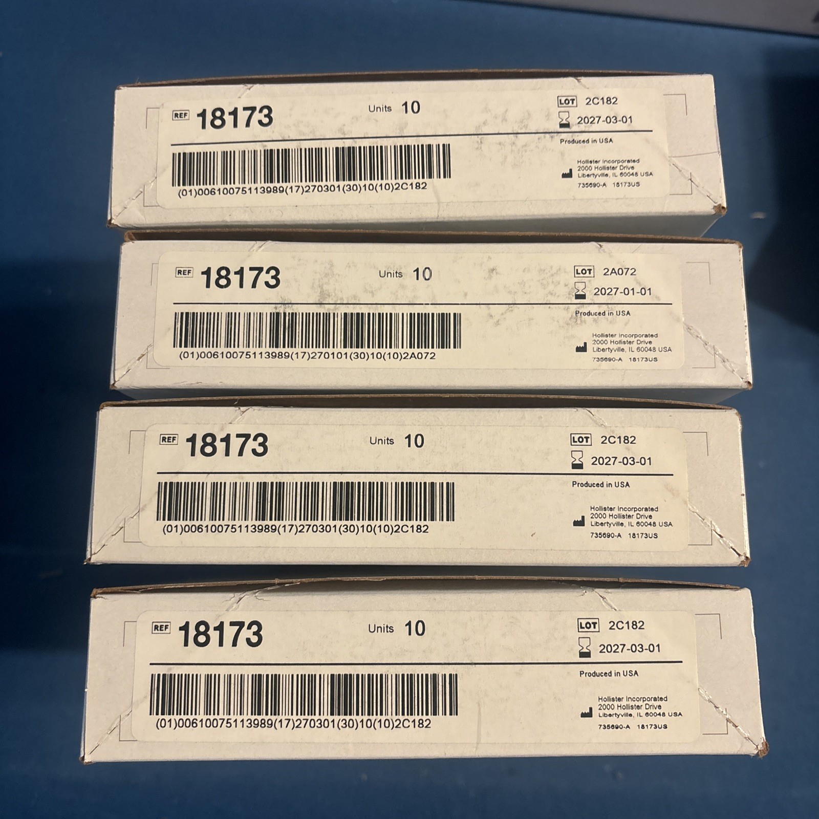 40(4 Boxes) Hollister 18173 New Image Drainable 2pc Ostomy Pouch 2 1/4 Exp 2027