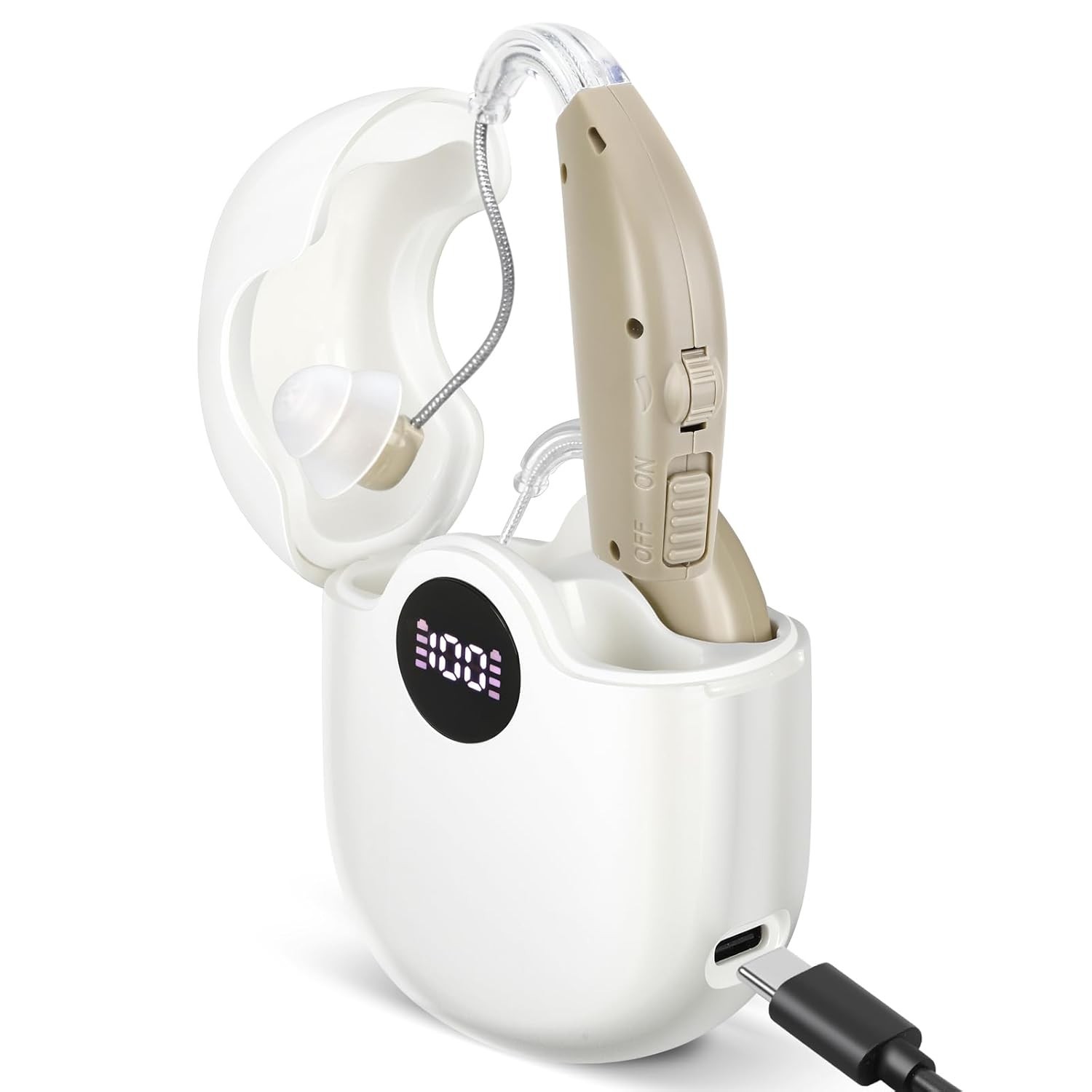 Hearing Aids For Seniors,Invisible Rechargeable Amplifier With Noise Cancelling