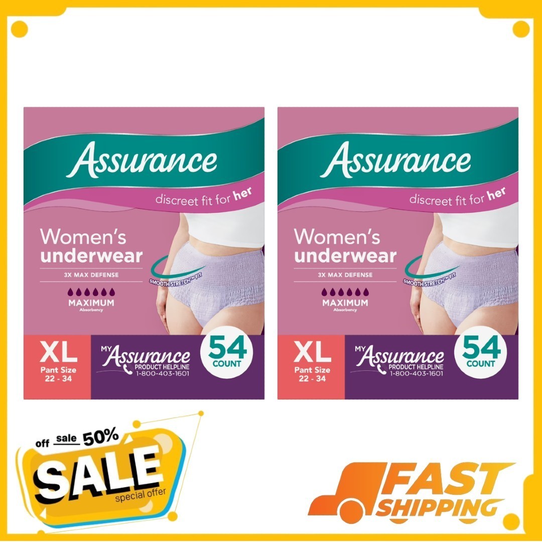 108C Assurance Women’s Incontinence & Postpartum Underwear,XL,Maximum Absorbency
