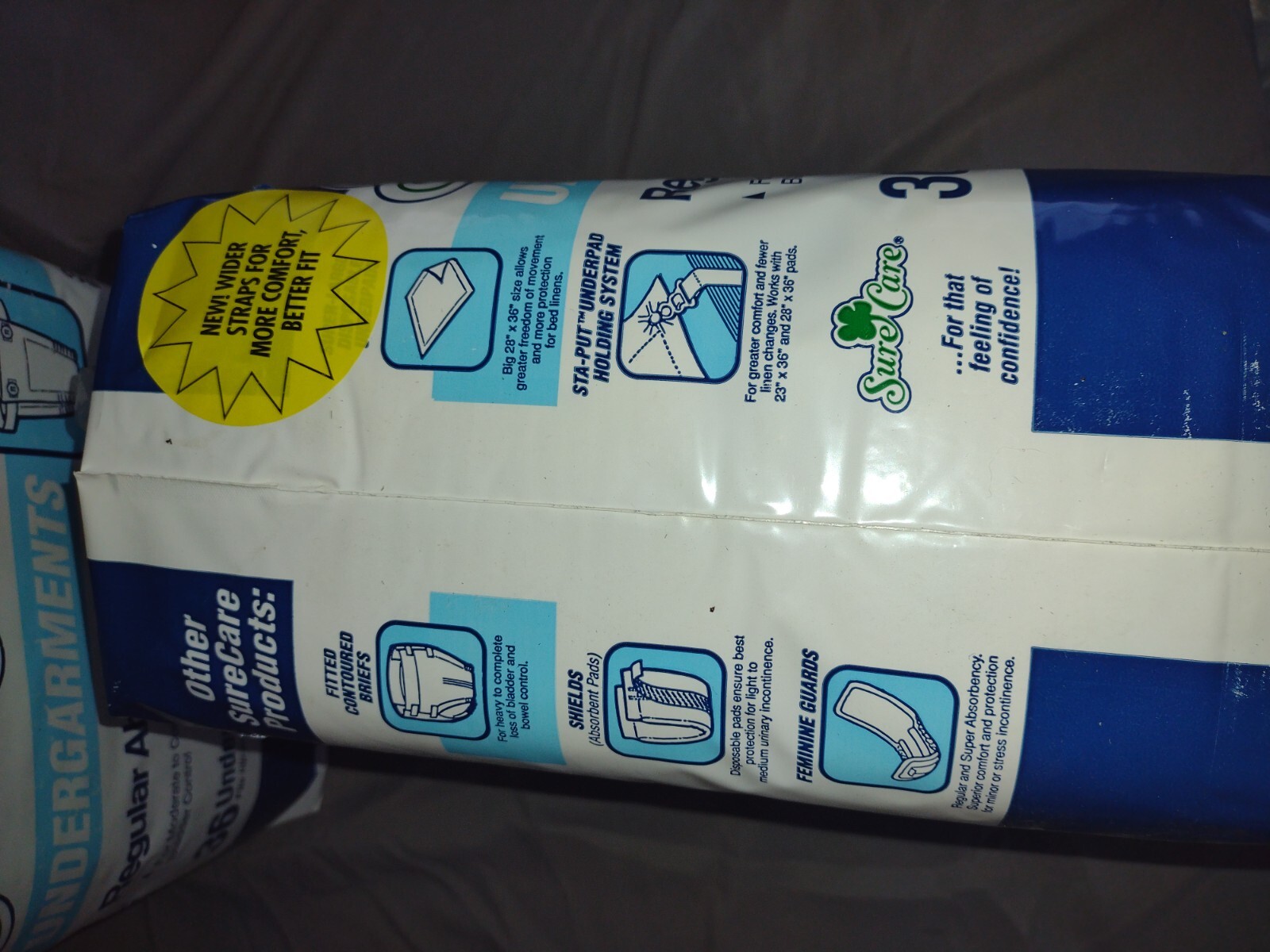 60 Men’s disposable undergarments, Super Absorbency, one size fits all up to 54″