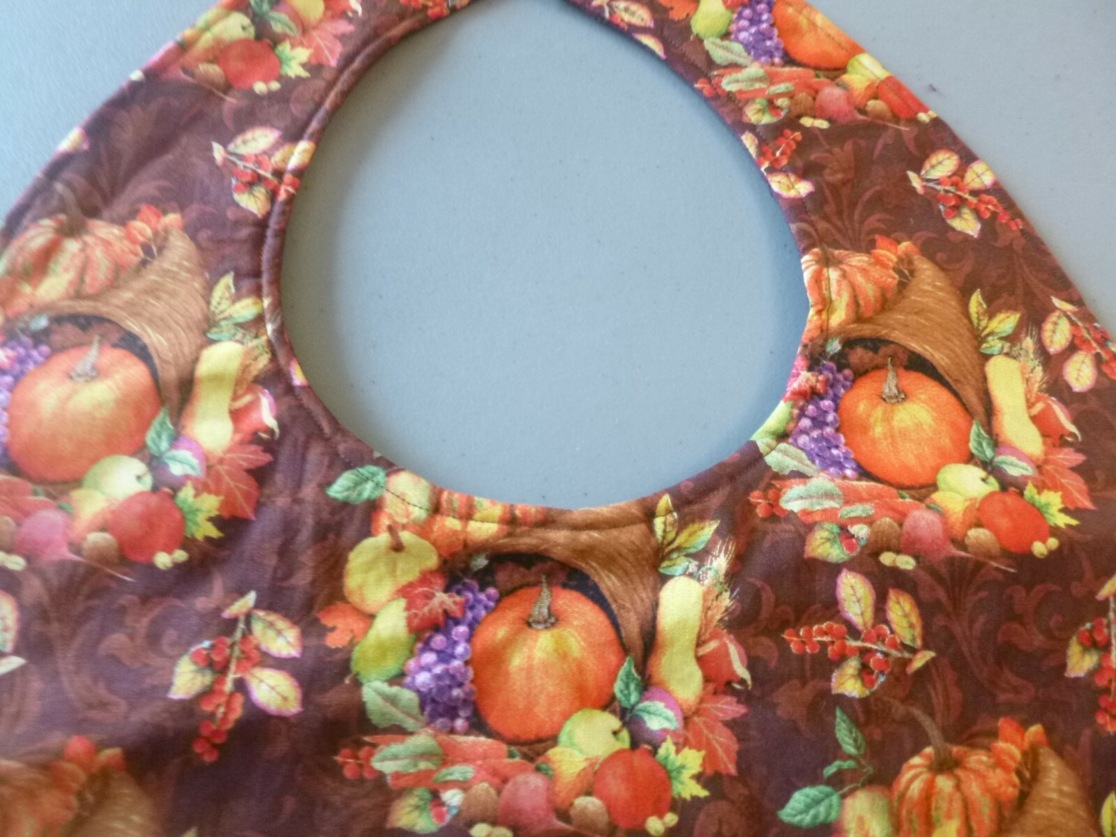 Adult Bib/Clothing Protector double thickness with Quilted Diamond Backing