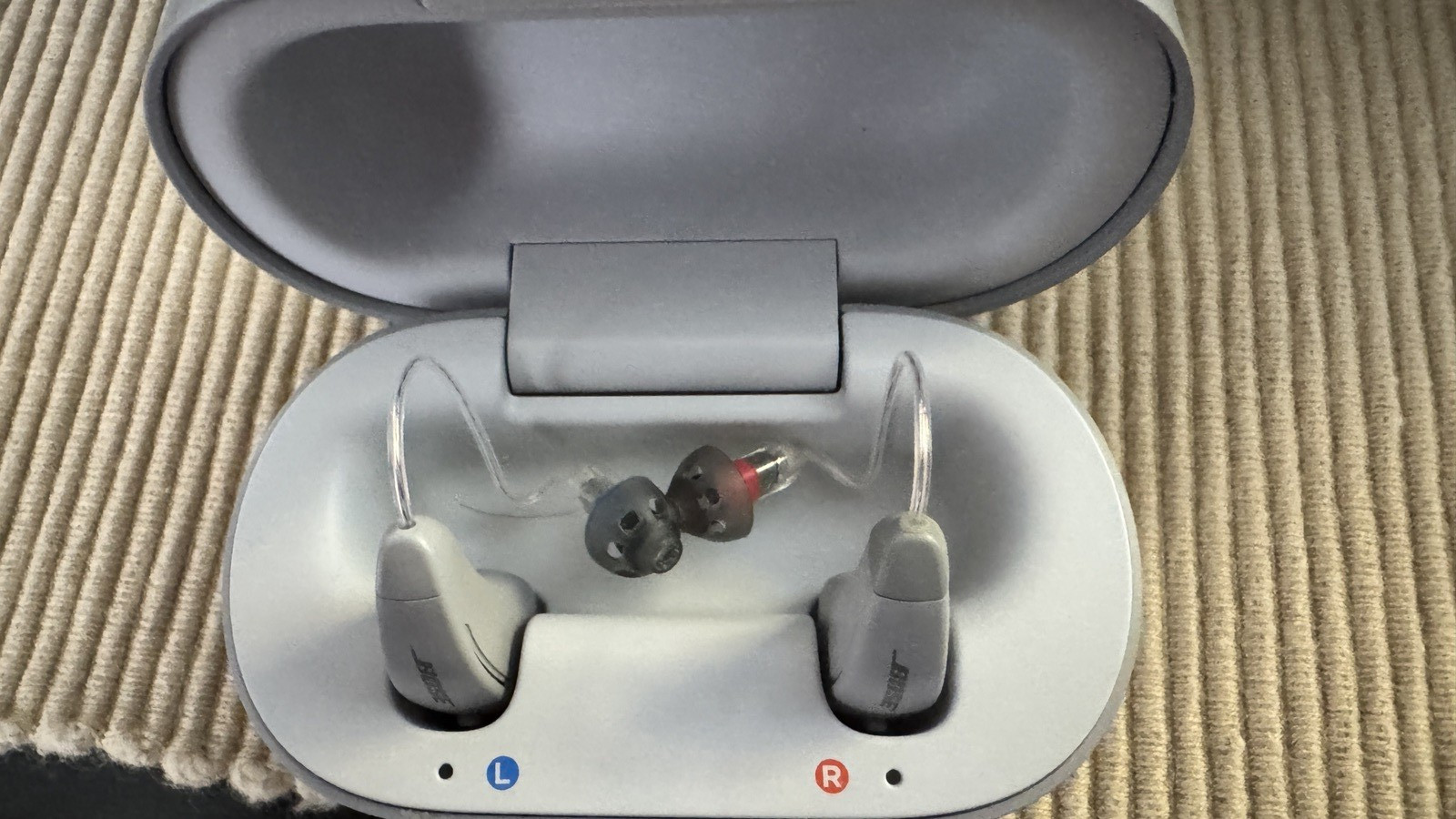 Lexie Hearing Club B2 Self Fit Aids by Bose Rechargeable Gray Bundle Edition