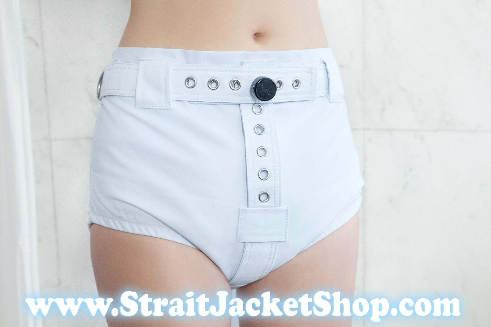 Blue Lockable Diaper Cover Pants – Anti Diaper Removal Cover with Segufix Locks