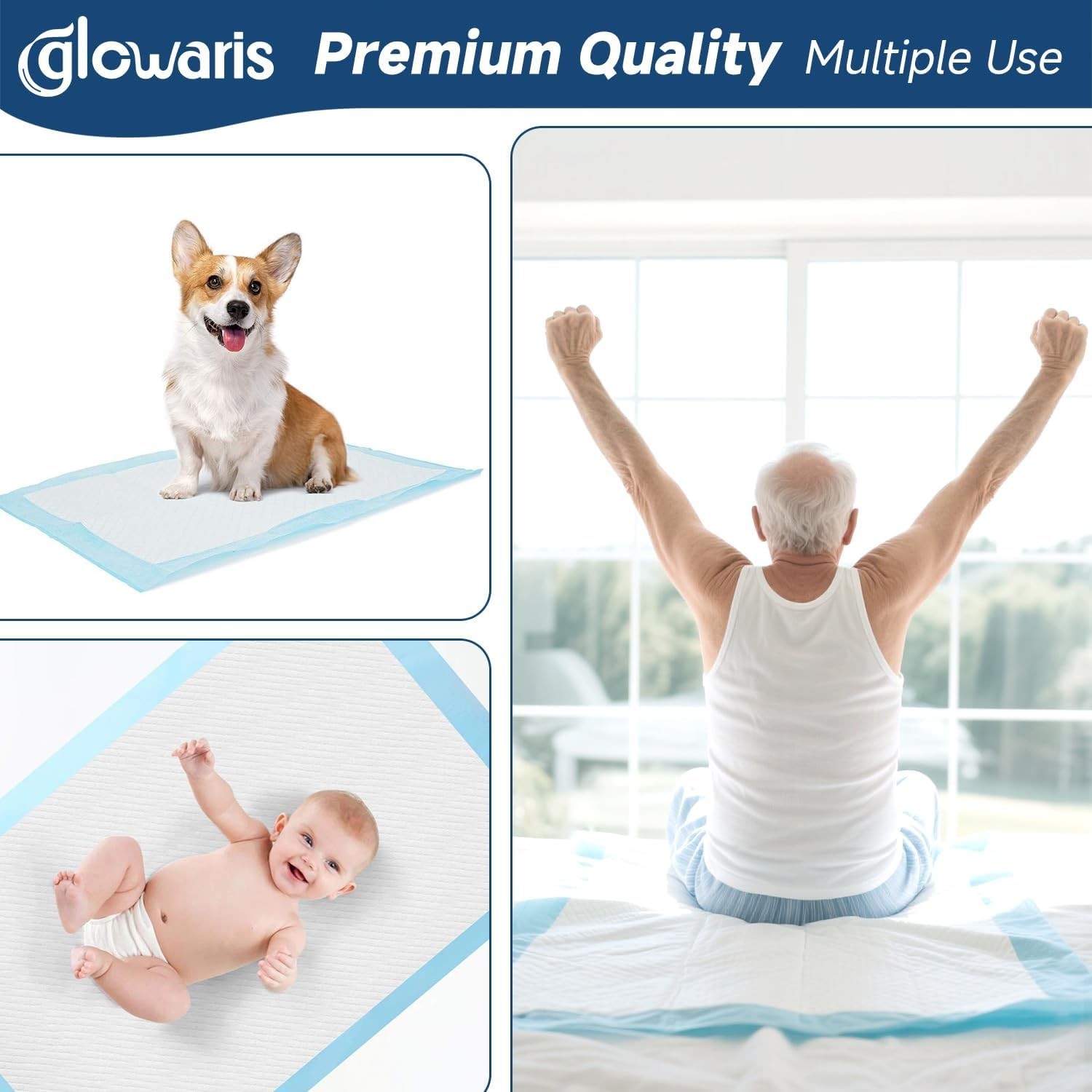 50 Pack XXL Disposable Underpads 30×36 Leakproof Absorbent Bed Puppy Pads