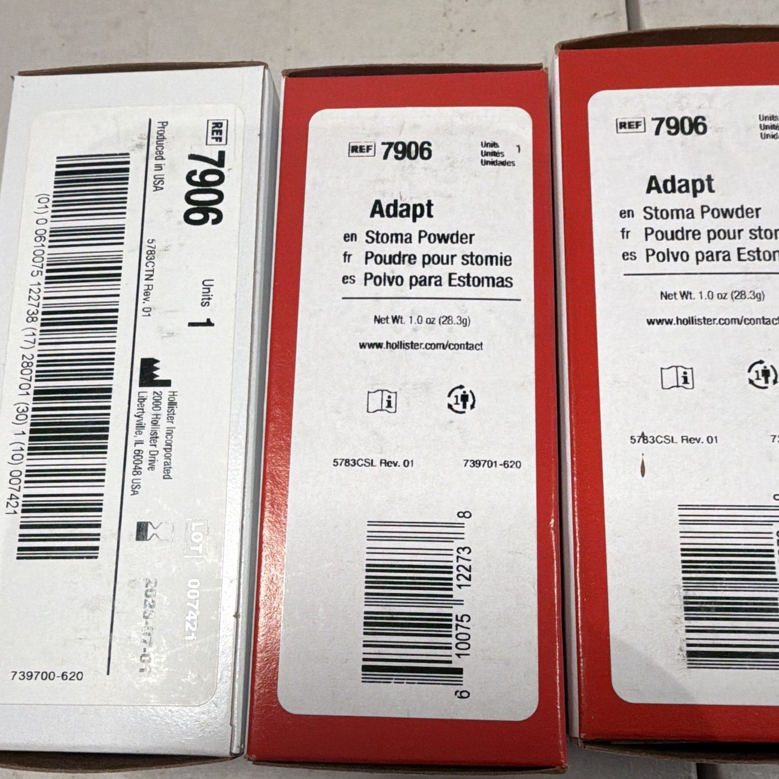 Lot of 4 Hollister Adapt 7906 Stoma Powder 1.0 oz Expires 2026 NEW