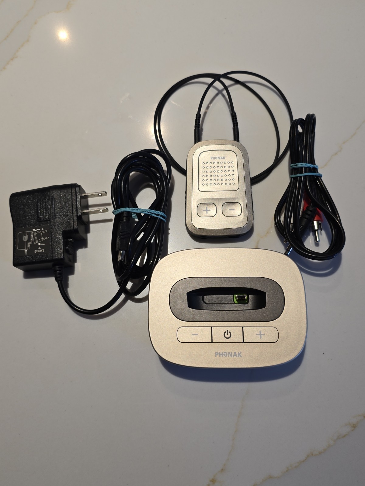 Phonak TVLink 2 Base Station TV Link II & Compilot II Bluetooth TESTED & Works