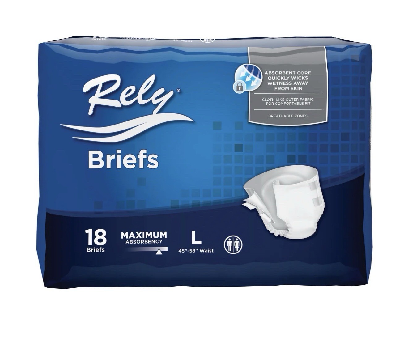 Lot of 72 Rely Adult Diapers Maximum Absorbency Underwear Large Size Unisex.