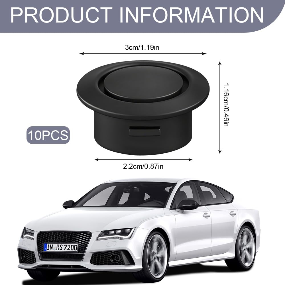 10PCS Car Bumper Sensor Hole Plugs, Automobile Front and Rear Bumper Radar Pr…