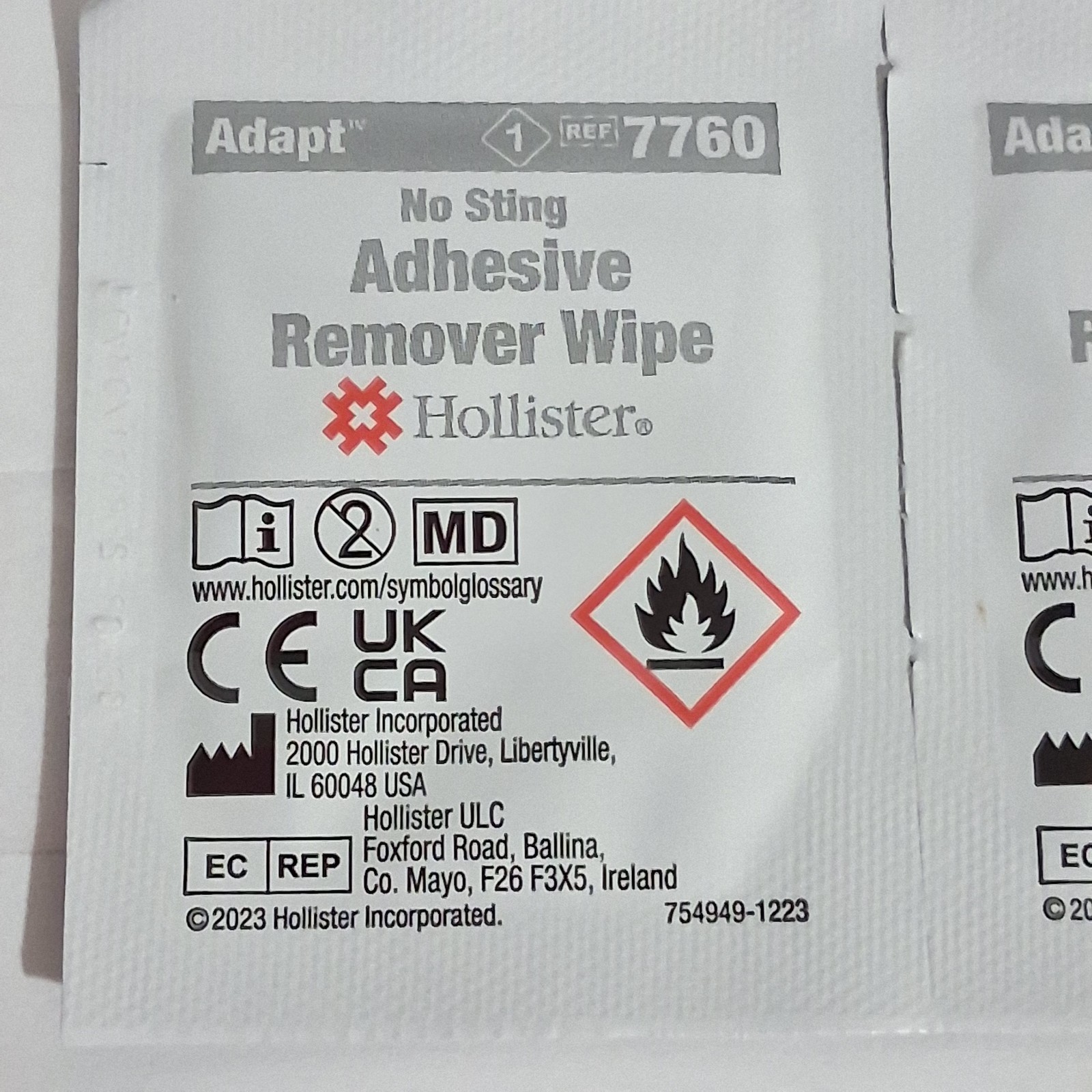 Hollister 7760 Adapt Universal Adhesive Remover Wipes 5 BOXES Exp 2031