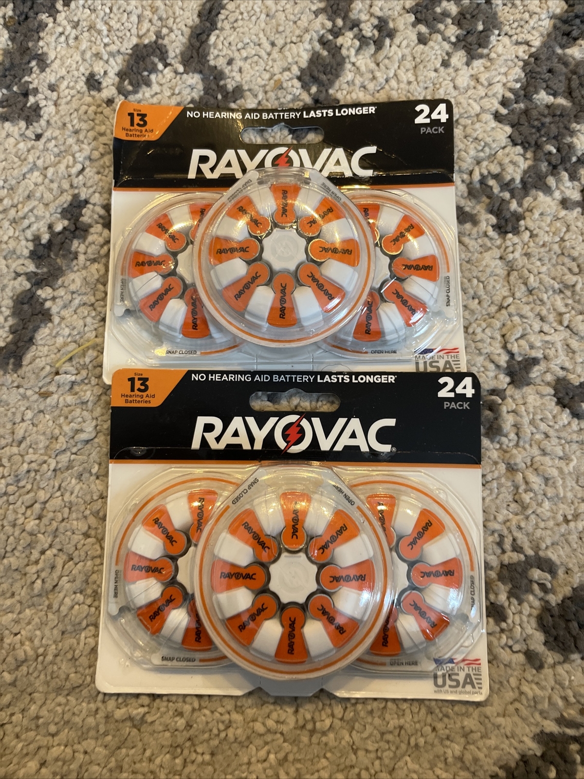 Rayovac Size 13 Hearing Aid Battery – 24pk X2- Exp 2025