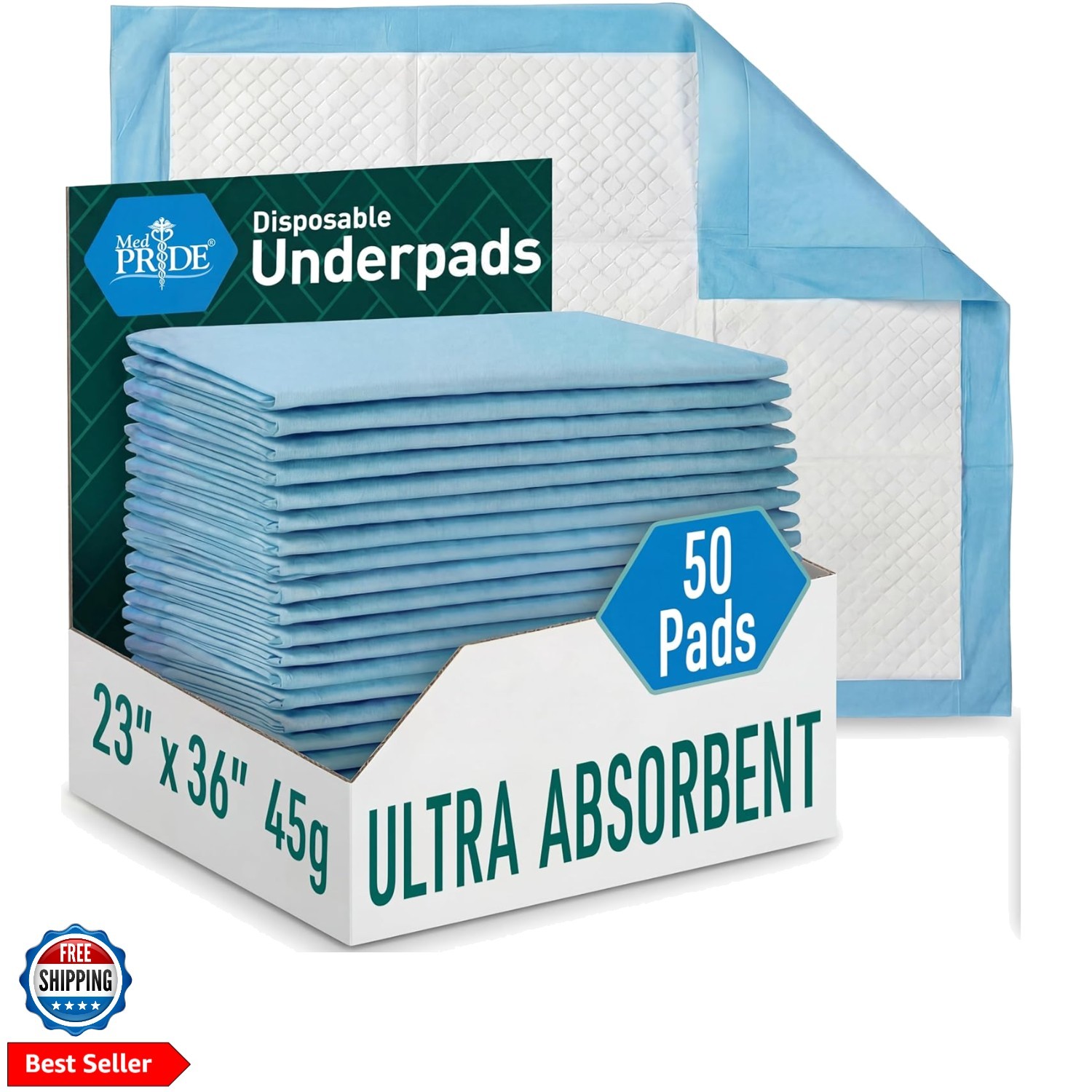 Disposable Chux Pads 23in X 36in, Super Absorbent Bed Pads for Incontinence, …