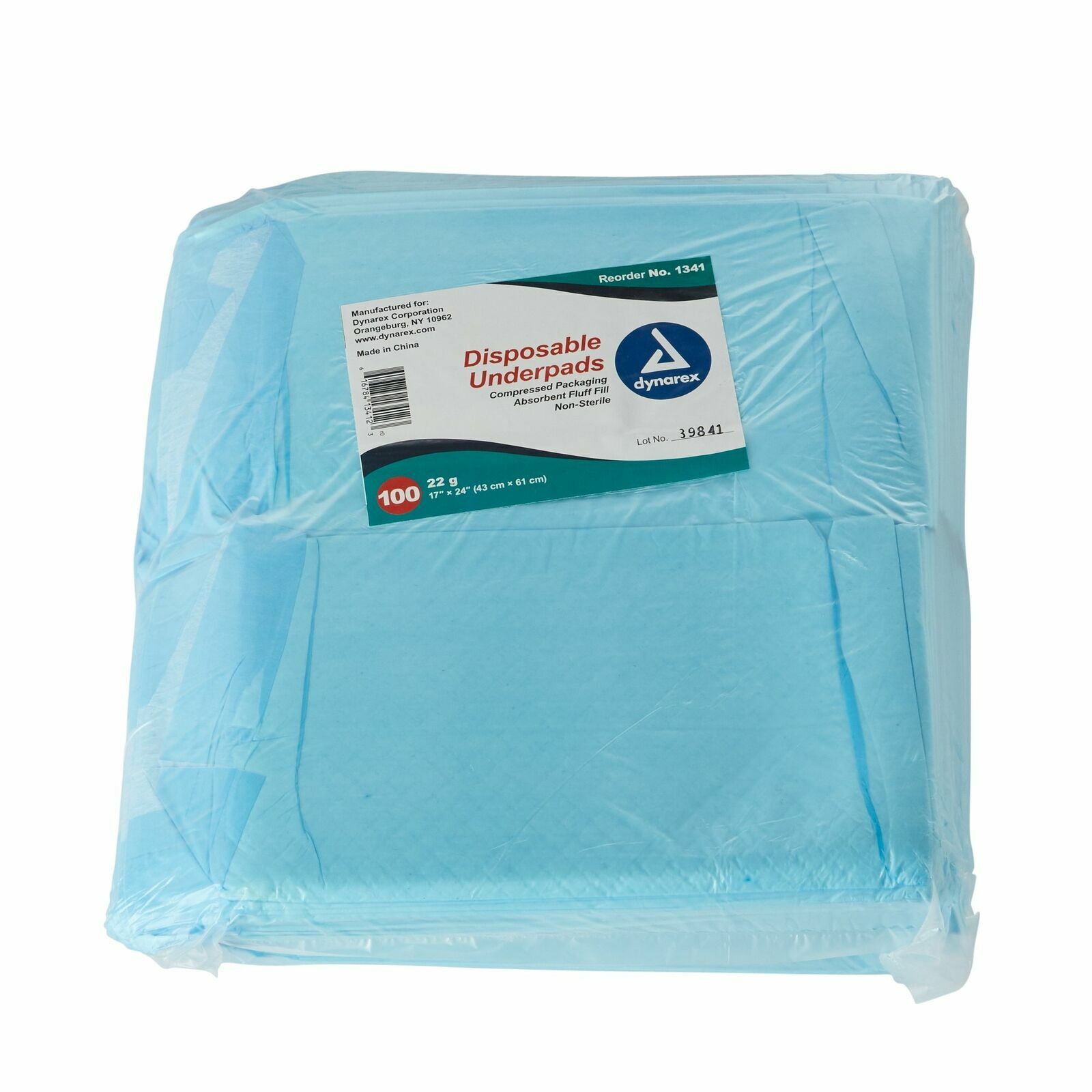 Dynarex Disposable Underpads 17×24 Inch Fluff Light Absorbency, Pack of 300Pads